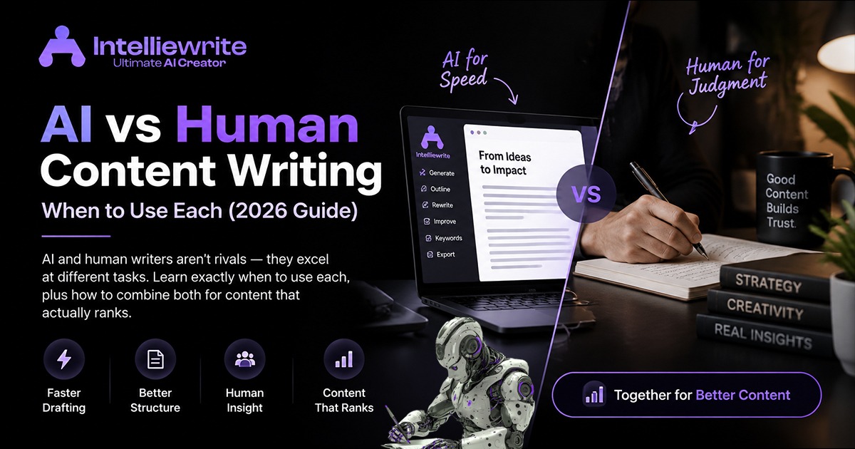 AI vs Human Content Writing: When to Use Each (2026 Guide)